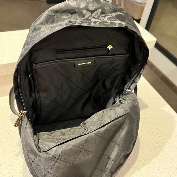 Michael Kors Black Patterned Backpack - Picture 2 of 3